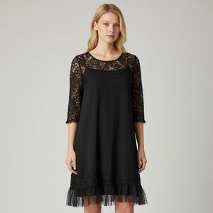 PAISLEY VINE ladies new with tag size large cocktail dress black lace NWT